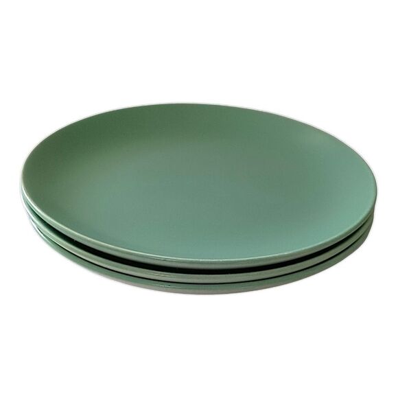 3 Poole Pottery Side Plates TwinTone Gloss Glaze Ice Green Vintage England MCM - Picture 5 of 15